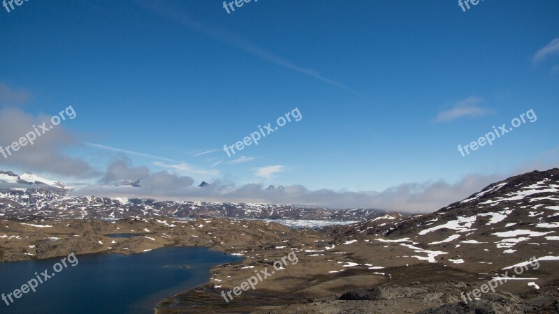 Mountain Lake Sea Wilderness Ice