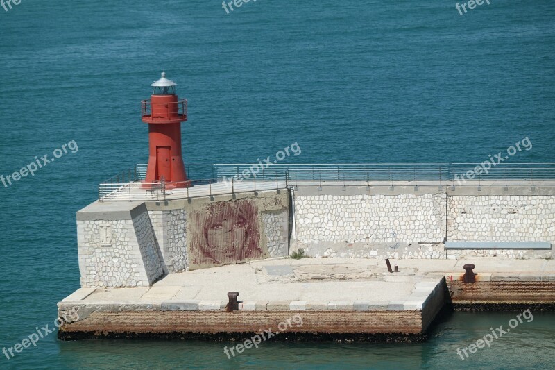 Lighthouse Mural Port Artwork Harbour Wall