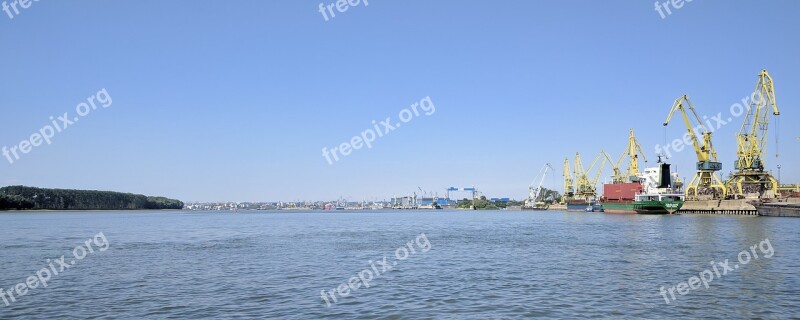 Port Danube River Galati Ship