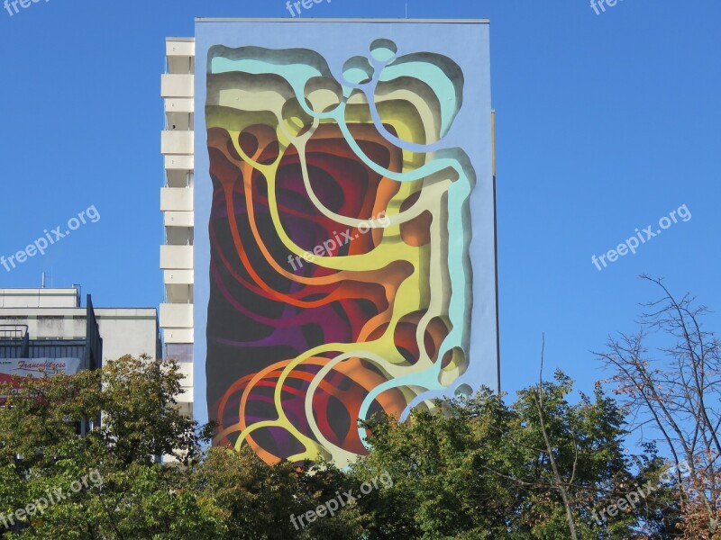 Skyscraper Wall Art Berlin Lichtenberg Wall Painting