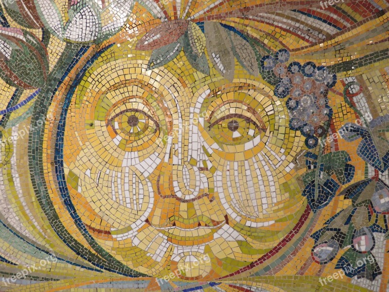 Sun Wall Art Mosaic Stones Tiles Stones Stones