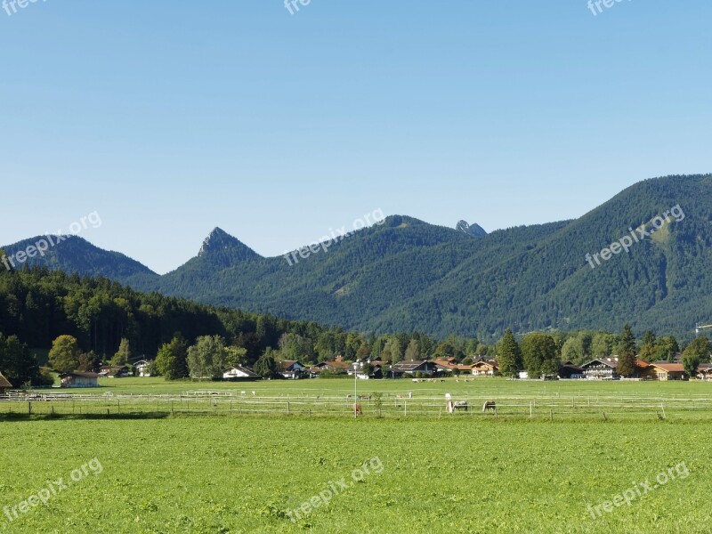 Village Mountain Bavaria Nature Landscape