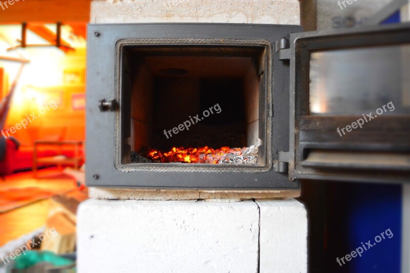 Oven Embers Ash Heat Door