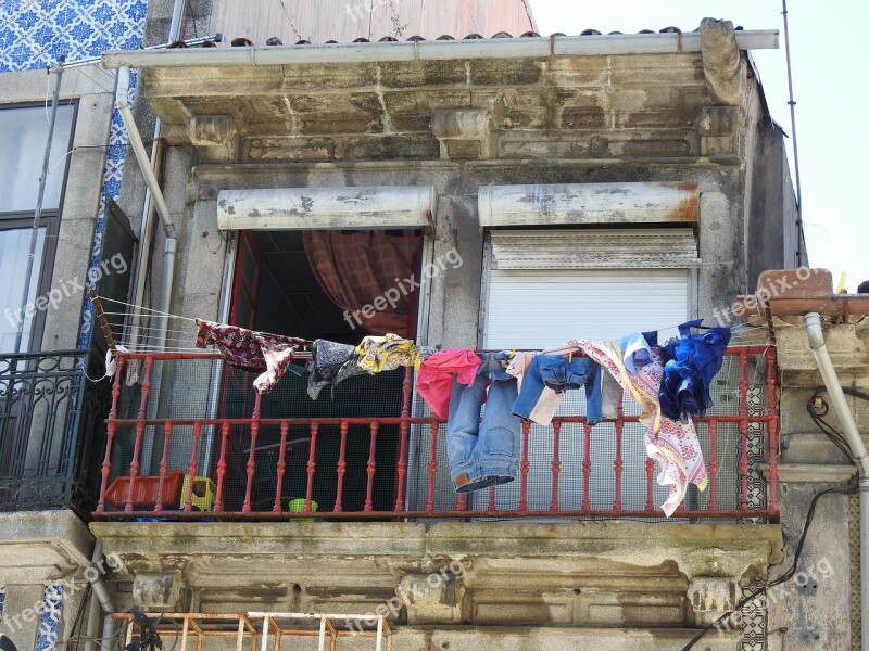 Balcony Drying Laundry Laundry Free Photos