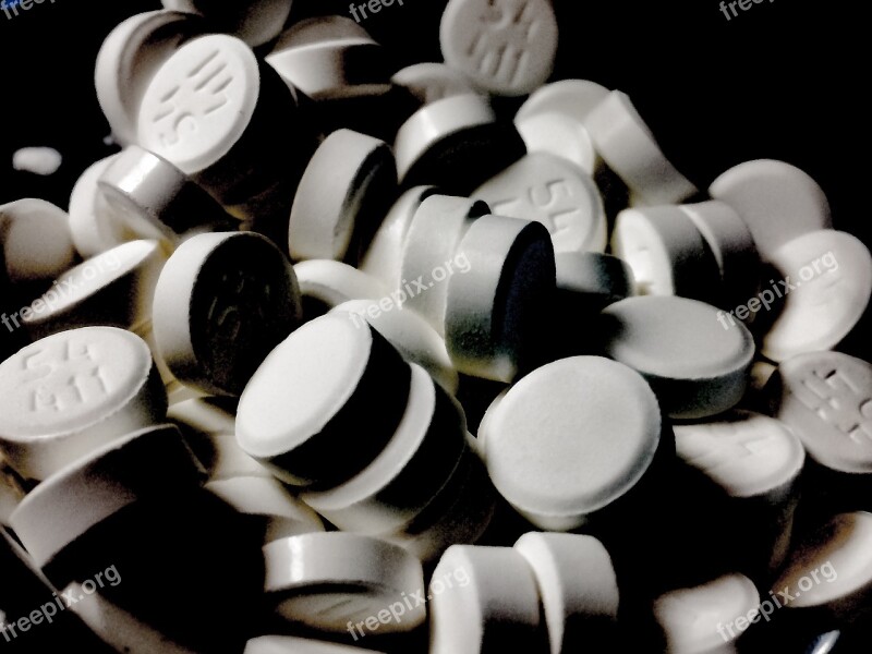 Up Close Pill White Drugs Pile