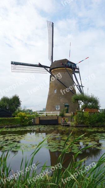 Mill Wind Mill Kinderdijk Cultural Heritage Windmill