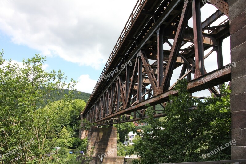 Bridge Railway Railway Bridge Rails Architecture