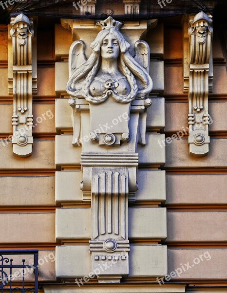 Art Nouveau Facade Architecture House Facade Building