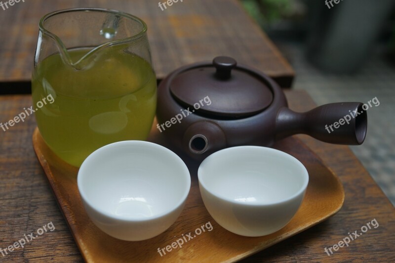 Green Tea Tea For Two Drink Clay Pot Friendship