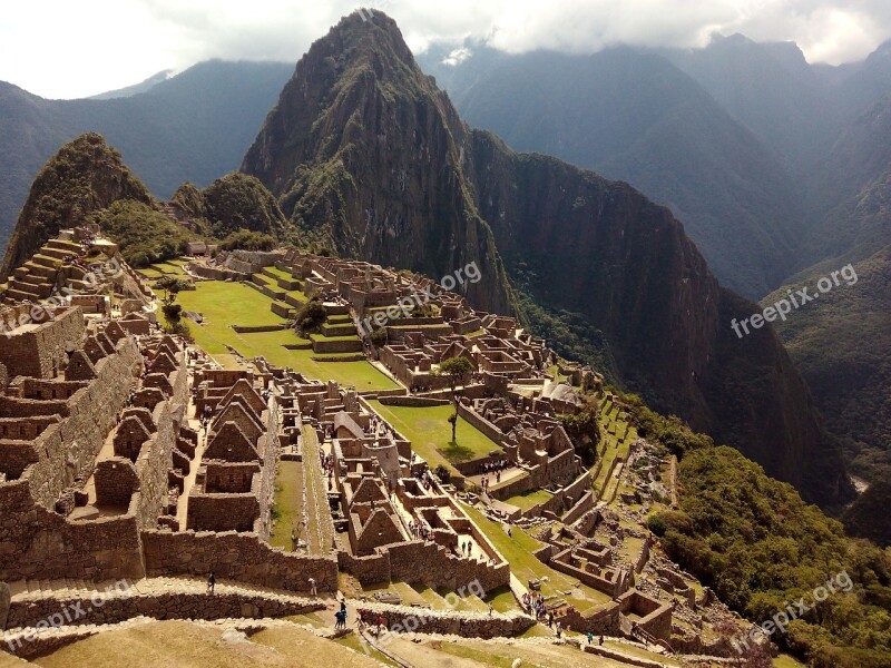 Peru Inca Machu Picchu Mountain Archeology