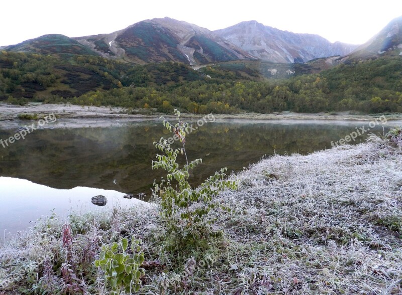 Autumn Lake The First Frost Early Autumn Indian Summer