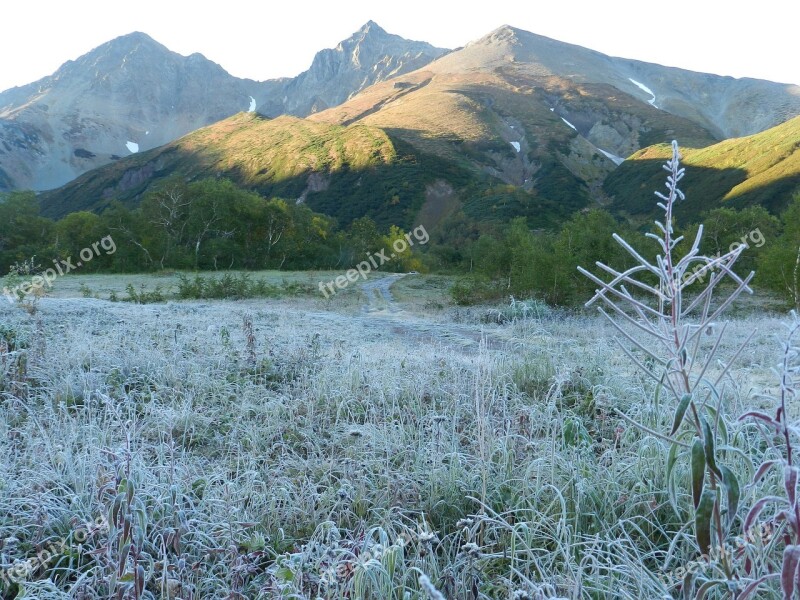 The First Frost Early Autumn Indian Summer Cold Frost