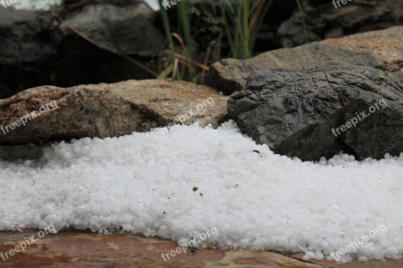 Hail Hailstone Ice Rain Rocks