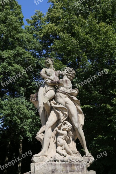 Sculpture Stone Figure Old Castle Park Artwork