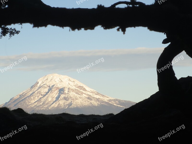 Volcano Chimborazo Landscape Mountain Ecuador