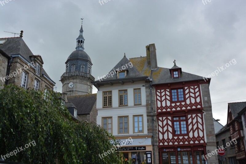 Home Timber-framed Old Houses Grey Sky Home Town City Of Lamballe