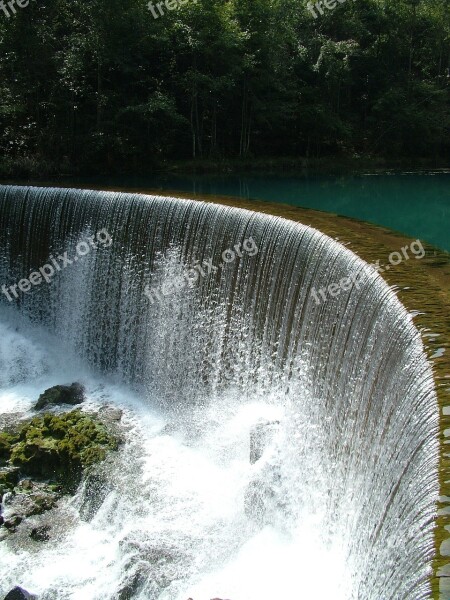 Water Fall Forest Clear River Free Photos