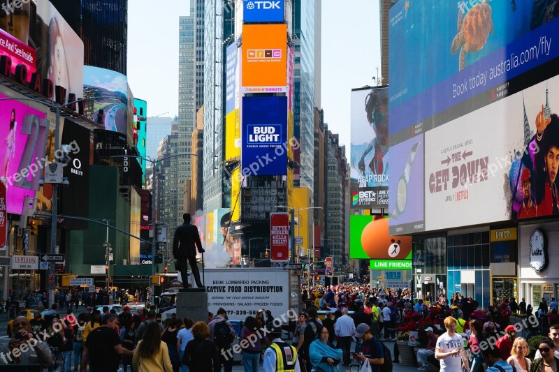 Times Square New York City Usa Nyc Broadway