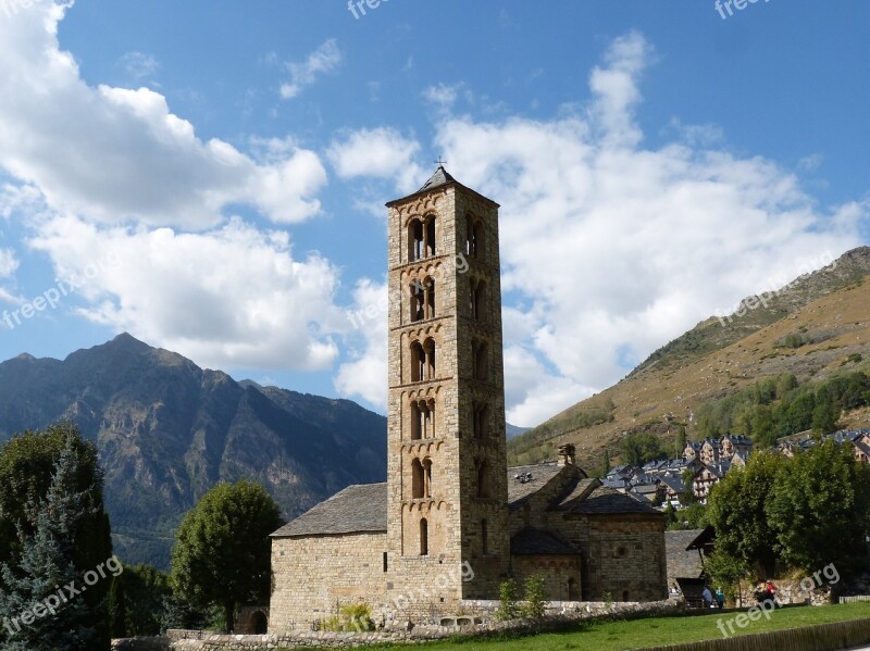 Sant Climent De Taüll Romanesque Church Heritage Bell Tower Catalunya