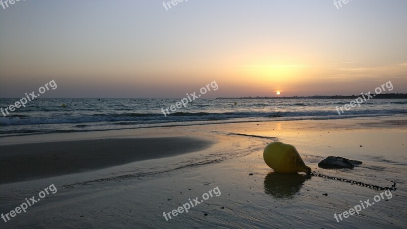 Beach Sunset Andalusia Spain Sun