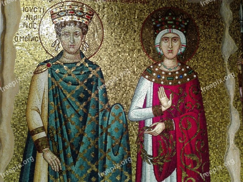 Mosaic Byzantine King Queen Museum