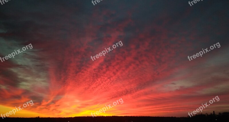 Dawn Sky Nature Early Morning Rays