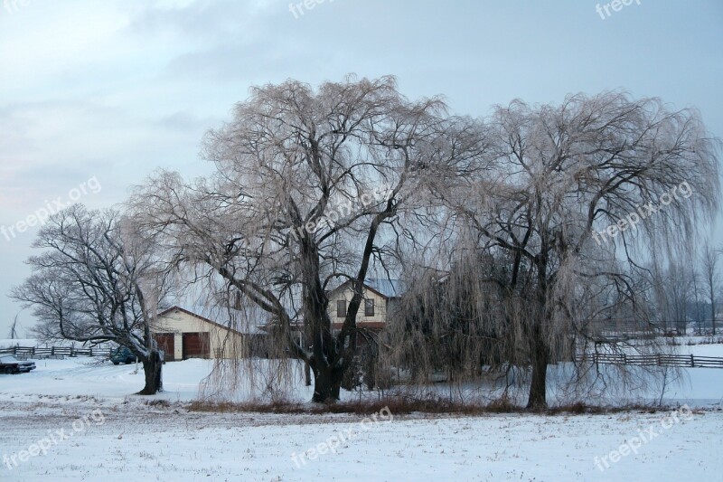 House Home Winter Snow Residence