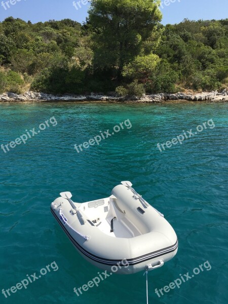 Dinghy Water Island Ships Inflatable