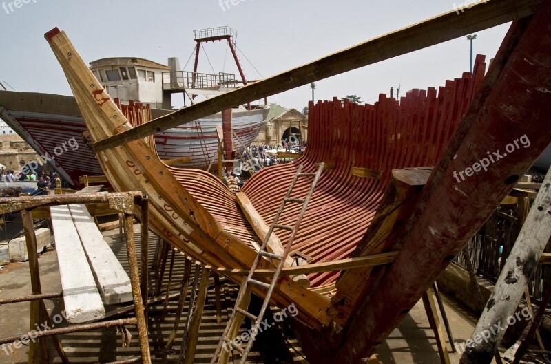 Morocco Essaouira Ship Hull Frames