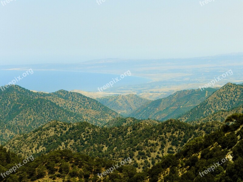 Cyprus Mountains Pine Sky Landscape