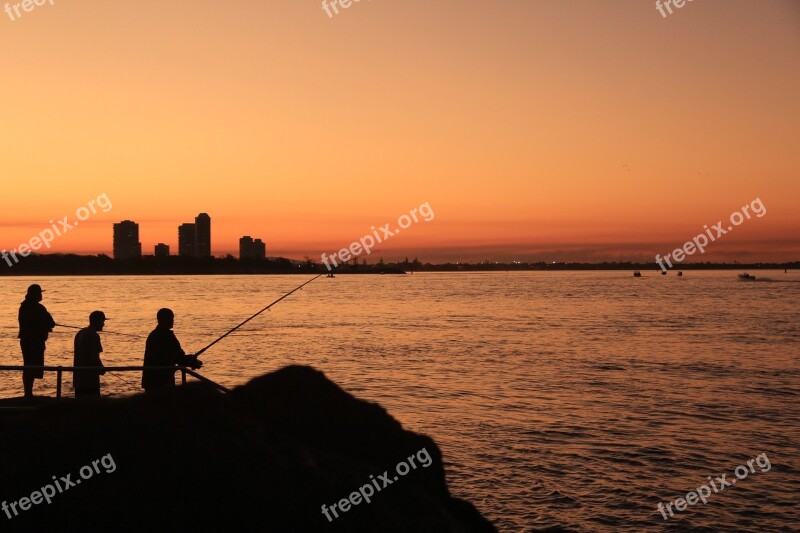 Gold Coast Fishing Sunset Free Photos