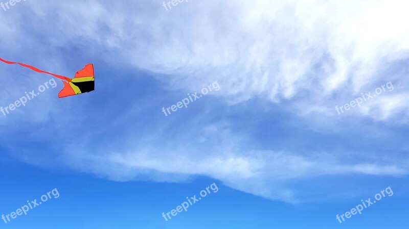 Sky Sky Blue Sky With Clouds Kite Free Photos