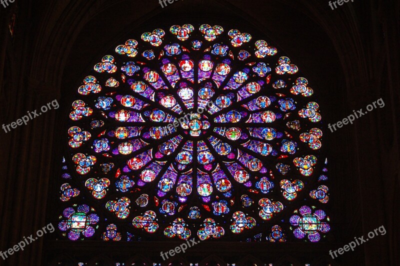 Cathedrals Paris Glass Mosaic Rose Window