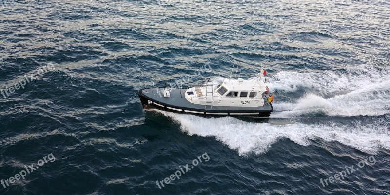 The Pilot Genoa Ship Waves Boat