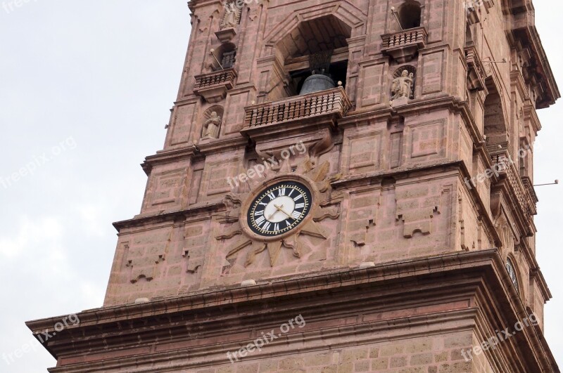 Church Tower Clock Cathedral Old Building