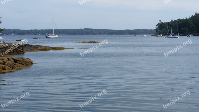 Coast Shore Ocean Maine Sea