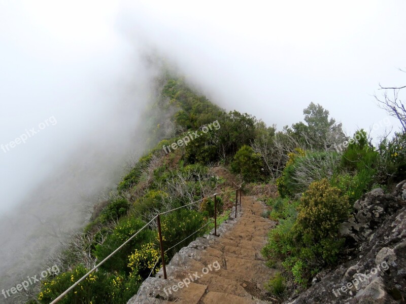 The Fog Stairs Mountains The Path Way