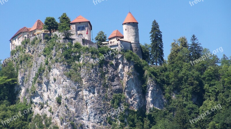 Lake Bled Slovenia Castle Free Photos