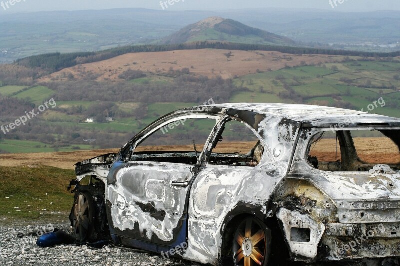 Burnt Car Relic Ruin Scrap