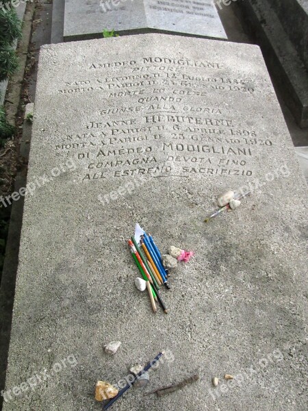 Paris Père Lachaise Cemetery Tombstone Grave