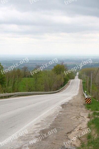 Hill Road Highway Rural Country Road