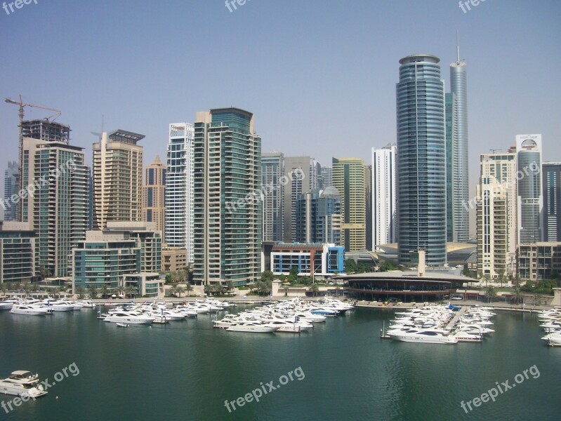 Dubai Marina View Architecture Emirates