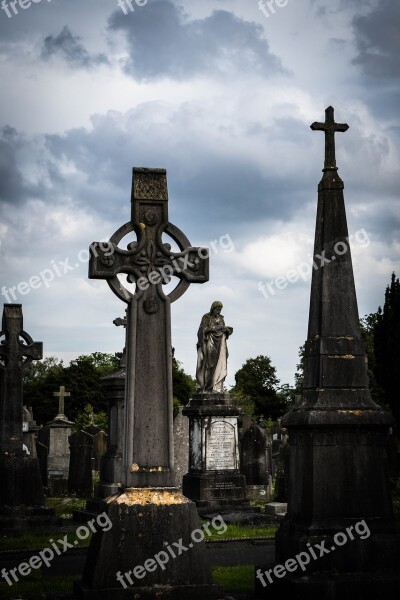 Glasnevin Dublin Ireland Cemetery Cross