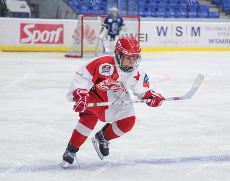 Hockey Slavia Skater Hockey Player Winter