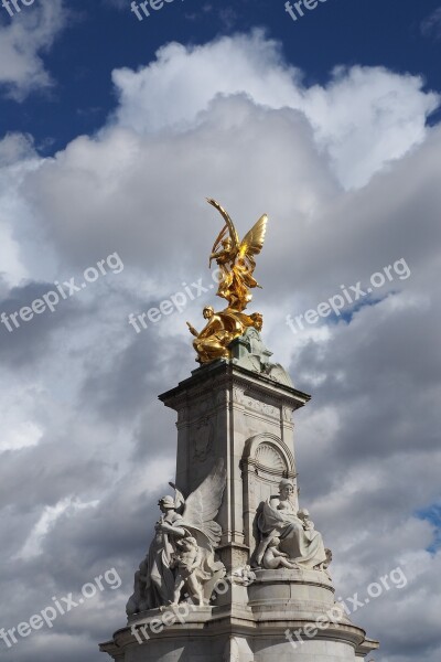 Queen Victoria Monument Monument Buckingham Palace London Golden