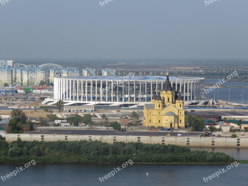 Nizhniy Novgorod Church Temple Alexander Nevsky Cathedral Volga