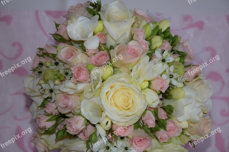 Wedding Bouquet Rose Romanticism Rosy