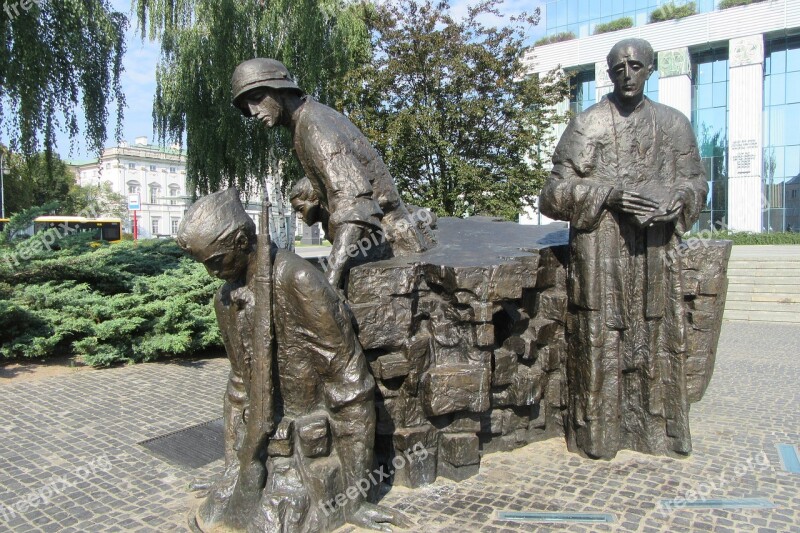 Warsaw Statue Bronze Poland Free Photos