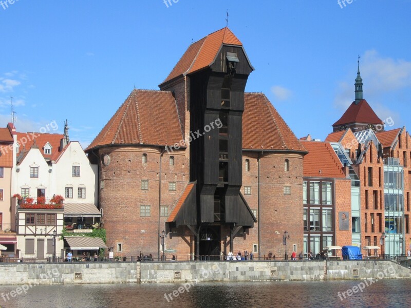 Gdańsk Crane Middle Ages Free Photos