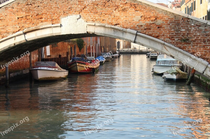 Venice Bridge Channel Gondola Venice Gondola